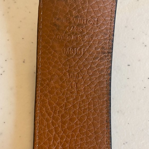 LOUIS VUITTON Taurillon LV Initial Belt M9151V Leather - Picture 2 of 2